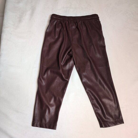 Loft Women's Purple Faux Leather Joggers - Size L - Picture 4 of 10